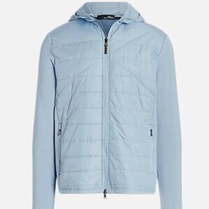 RLX Ralph Lauren  Men's Performance Golf Hybrid Zip Hoodie Jacket Light Blue XL
